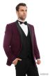 Bryan Michaels Men's 3pc Slim Fit Tuxedo - Layered Lapel