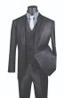 Vinci Men's 3 Piece Modern Fit Suit - Slanted Fashion Vest