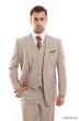Zegarie Men's 3 Piece Modern Fit 100% Wool Suit - Solid Colors