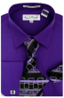 Karl Knox Men's French Cuff Shirt Set - Layered Cubic Design