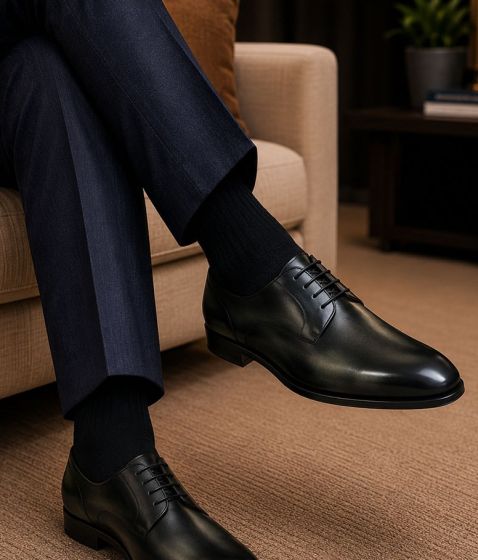 Black Mens Dress Shoes Premium Leather Shoe