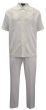 Silversilk Men's 2 Piece Short Sleeve Walking Suit - Textured Diamonds