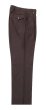 Tiglio Rosso Men's 100% Wool Pants - Wide Leg - Brown