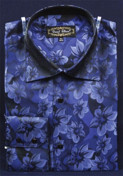 Daniel Ellissa Men's Outlet Fashion Dress Shirt - Fancy Floral Print