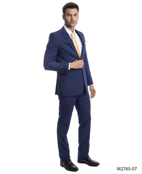 CCO Men's 2 Piece Discount Slim Fit Suit - Solid Colors