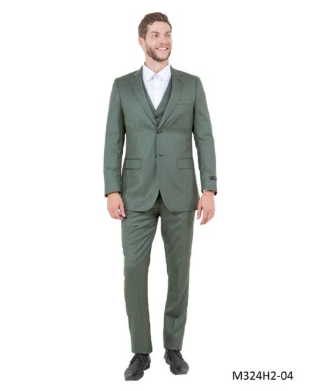 Tazio Men's 3 Piece Executive Suit - Bold Colors