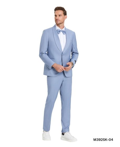 CCO Men's Outlet 2 Piece Skinny Fit Suit - Smooth Color