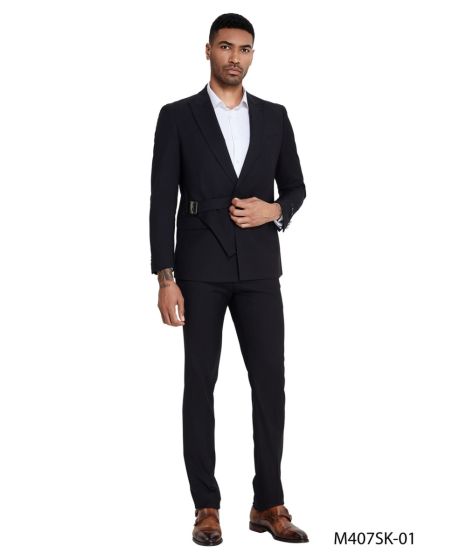 Tazio Men's 2 Piece Skinny Fit Suit - Executive Suit