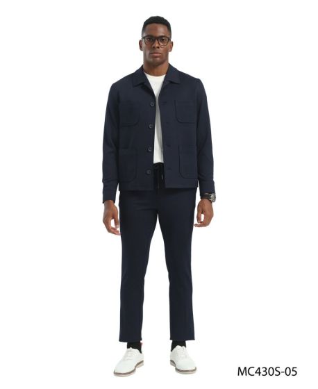 CCO Men's Outlet Slim Fit 2 Piece Walking Suit - Casual Suit Set