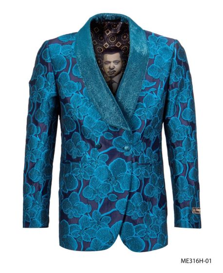 CCO Men's Outlet Luxurious Sport Coat - Floral Accents