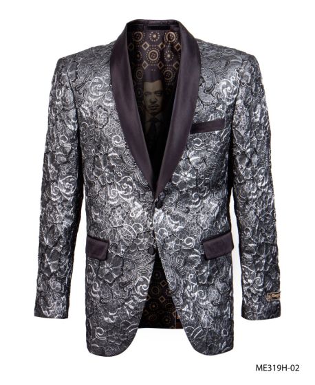 Empire Men's Outlet Luxurious Sport Coat - Metallic Flower