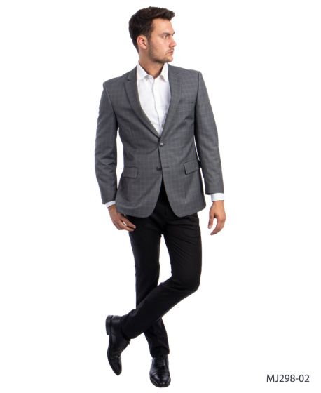 Tazio Men's Classic Fashion Sport Coat - Layered Windowpane