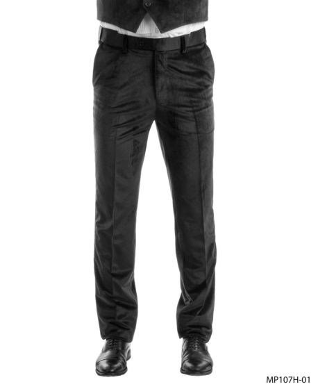 Tazio Men's Outlet Slim Fit Tuxedo Pants - Velvet