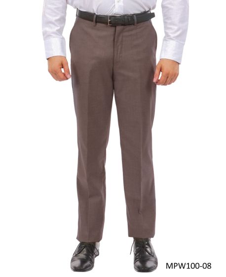 Zegarie Men's Outlet Flat Front Pants - Wool Slim Fit