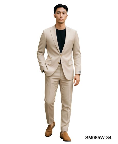 CCO Men's Outlet 2 Piece Modern Fit Suit - Solid Colors