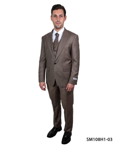 CCO Men's Outlet 3 Piece Executive Slim Suit - Bold Color