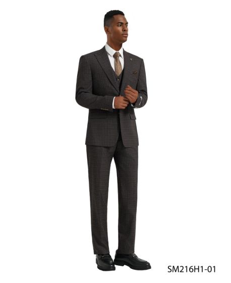 Black Suit Mens Suits for Men Peak Lapel Suit Jacket