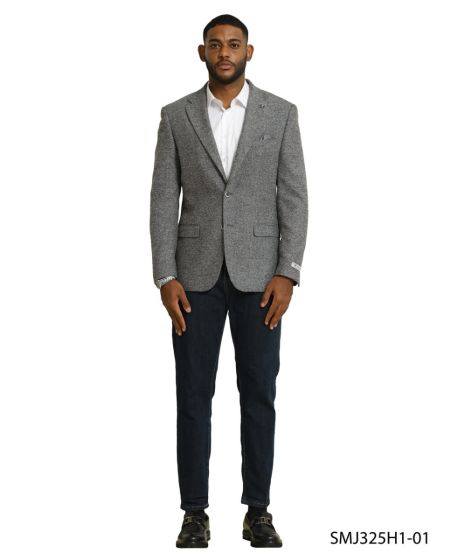 Stacy Adams Men's Outlet Hybrid Fit Sport Coat - Tweed