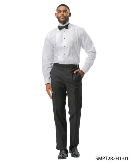 Stacy Adams Men's Hybrid Fit Tuxedo Pants - Side Satin Strip