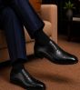 Mens Black Leather Dress Shoes Cap Toe Shoe