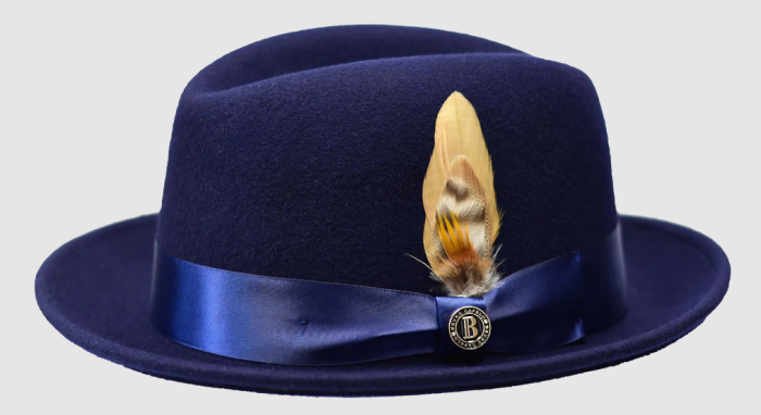 navy Winter Hat Fedora Hat