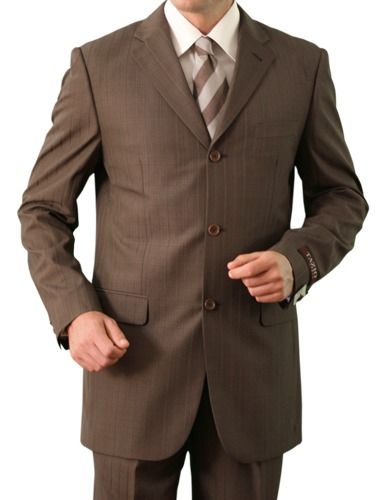CCO Men's Outlet 2 Piece Executive Suit - Tone on Tone Pinstripe