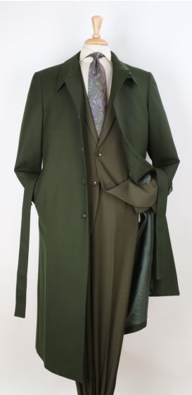 Black Diamond Men's Full Length Duster Coat - Wide Fashion Lapel