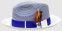 Bruno Capelo Men's Fedora Style Straw Hat - Vibrant Two Tone