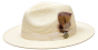 Bruno Capelo Men's Fedora Style Straw Hat - Flat Brim Hat