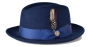 Bruno Capelo Men's 100% Australian Wool Fedora Hat - Center Dent