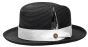Bruno Capelo Men's Godfather Straw Dress Hat - Homburg Style