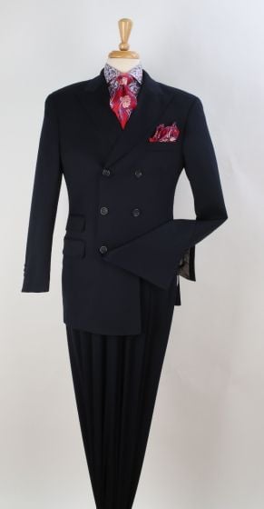 Apollo King Men's 3pc Double Breasted Suit -  New Solid Colors