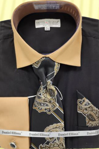 Affordable Clearance Cheap Mens Dress Shirt Sale Online Trendy - Tan Men's Daniel Ellissa Bright Shirt
