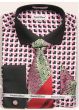 Daniel Ellissa Men's French Cuff Shirt Set - Large Geometric