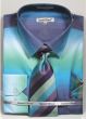 Daniel Ellissa Men's Outlet Convertible Cuff Shirt Set - Fashion Multicolor