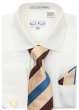 Karl Knox Men's French Cuff Shirt Set - Bold Stripes