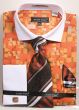 Avanti Uomo Men's French Cuff Dress Shirt Set - Geometric