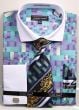 Avanti Uomo Men's French Cuff Dress Shirt Set - Geometric