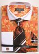 Avanti Uomo Men's Outlet French Cuff Dress Shirt Set - Geometric
