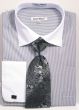 Avanti Uomo Men's French Cuff Shirt Set - Pinstripe