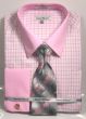 Daniel Ellissa Men's Outlet 100% Cotton French Cuff Shirt Set - Weave