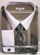 Daniel Ellissa Men's French Cuff Shirt Set - Distinct Stripes