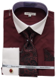 Daniel Ellissa Men's French Cuff Shirt Set - Geometric Jacquard Tie