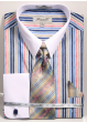 Blue Shirt Striped Button Down Shirts for Men