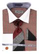 Fratello Men's French Cuff Dress Shirt Set - Star Pattern