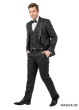 Black Suit Paisley Suit Fashion Suits for Men with Bowtie