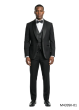 Black Suit Men's Fancy Suits with Bowtie Satin Shawl Lapel