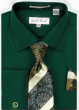 Karl Knox Men's French Cuff Fashion Shirt Set - Print and Stripe Tie