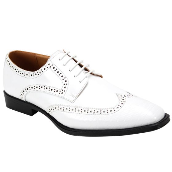 Antonio Cerrelli Men's Fashion Dress Shoe - Textured Winged Tip