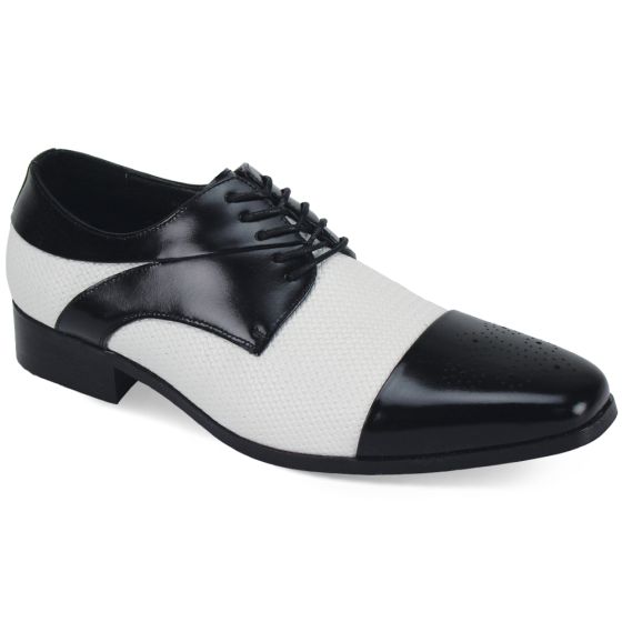 CCO Men's Leather Dress Shoe - Chain Link Texture